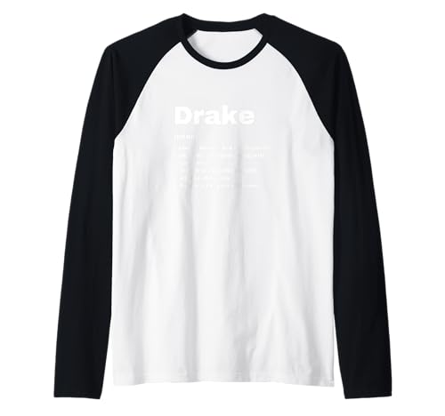 Herren Drake Custom Name Definition Lustige Geburtstagsidee Raglan Herren Drake Custom Name Definition Lustige Geburtstagsidee Raglan von Custom Men Name Drake Meaning Definition