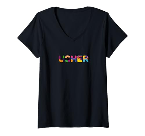 Damen Benutzer_Name T-Shirt mit V-Ausschnitt Damen Benutzer_Name T-Shirt mit V-Ausschnitt von Custom Name Apparel and More
