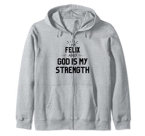 Motivierender Spruch I Am Felix Jesus is My Superhero Men Kapuzenjacke Motivierender Spruch I Am Felix Jesus is My Superhero Men Kapuzenjacke von Custom Name Felix Boy Catholic Pastor Son Religion