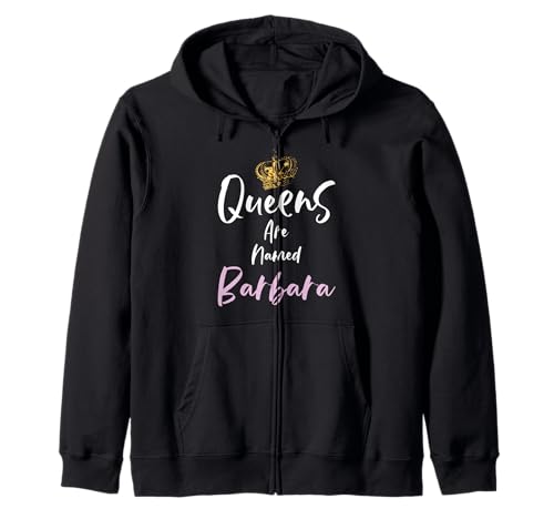 Barbara Name Queen Personalisierte Frauen Mädchen Niedlich Rosa Schwarz Kapuzenjacke Barbara Name Queen Personalisierte Frauen Mädchen Niedlich Rosa Schwarz Kapuzenjacke von Custom Name Tags for Women