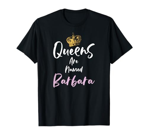 Barbara Name Queen Personalisierte Frauen Mädchen Niedlich Rosa Schwarz T-Shirt Barbara Name Queen Personalisierte Frauen Mädchen Niedlich Rosa Schwarz T-Shirt von Custom Name Tags for Women