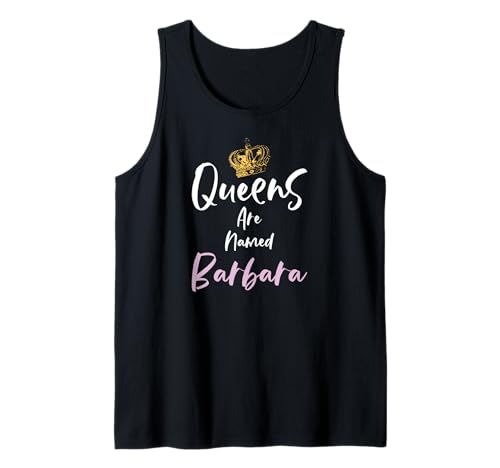 Barbara Name Queen Personalisierte Frauen Mädchen Niedlich Rosa Schwarz Tank Top Barbara Name Queen Personalisierte Frauen Mädchen Niedlich Rosa Schwarz Tank Top von Custom Name Tags for Women