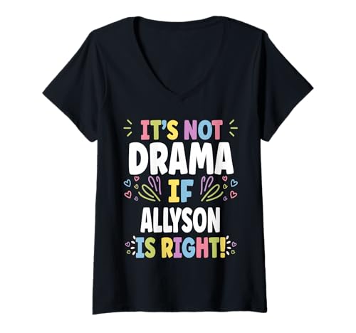 Damen Allyson Personalized Women's Gift Custom Allyson T-Shirt mit V-Ausschnitt Damen Allyson Personalized Women's Gift Custom Allyson T-Shirt mit V-Ausschnitt von Custom T-shirt With ALLYSON Name Birthday Gift