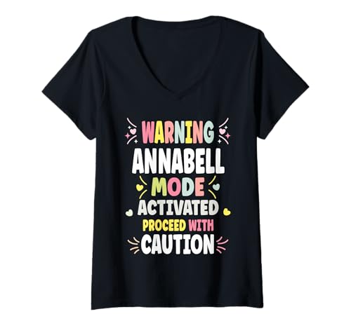 Damen Annabell Personalized Women's Gift Custom Annabell T-Shirt mit V-Ausschnitt Damen Annabell Personalized Women's Gift Custom Annabell T-Shirt mit V-Ausschnitt von Custom T-shirt With ANNABELL Name Birthday Gift