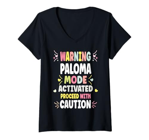 Damen PALOMA Personalized Women's Gift Custom PALOMA T-Shirt mit V-Ausschnitt Damen PALOMA Personalized Women's Gift Custom PALOMA T-Shirt mit V-Ausschnitt von Custom T-shirt With PALOMA Name Birthday Gift