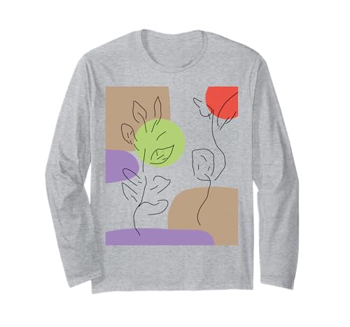 Sehr hübsches und trendiges abstraktes Blattkunst-Design für Männer und Frauen Langarmshirt von Custom t-shirt gift for birthday