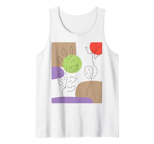 Sehr hübsches und trendiges abstraktes Blattkunst-Design für Männer und Frauen Tank Top von Custom t-shirt gift for birthday