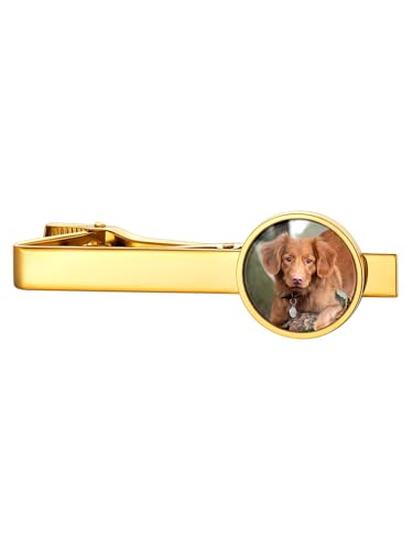 Custom4U Personalisierte Herren Krawattenklammer mit Fotogravur Busiess-Stil Krawattennadel Gold Tie Clip Geschenke für Vatertag Geburtstag Hochzeit Alltag von Custom4U