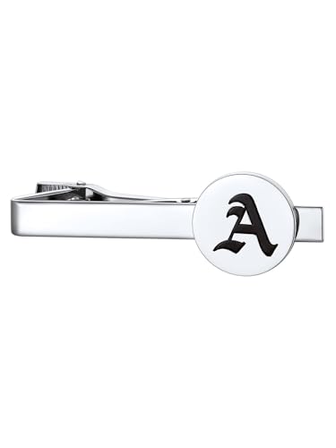 Custom4U Personalisierte Krawattennadel Herren mit Gravur Edelstahl Krawattenklammer Silber Männer Tie Clip Business-Stil Krawatten-Zubehör Geschenke für Vatertag Hochzeit Alltag von Custom4U