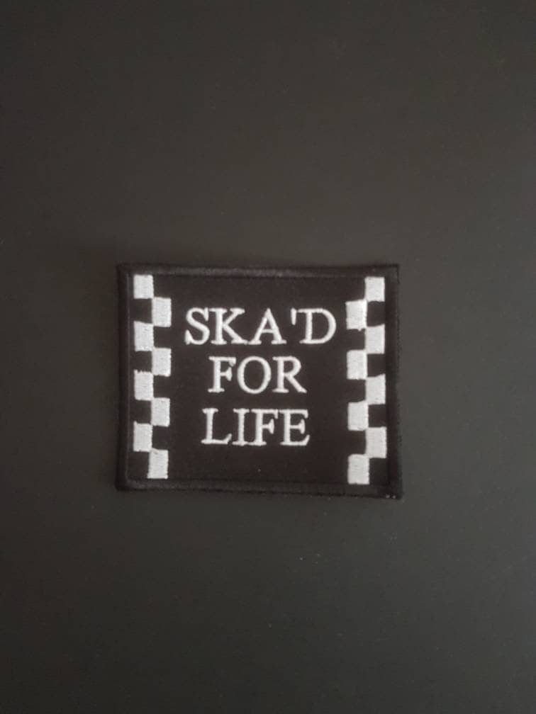 Ska Aufnäher. 2 Ton. Rüder Junge Aufnäher Aufbügeln. Aufnäher. Ska'd Fürs Leben von Custom69