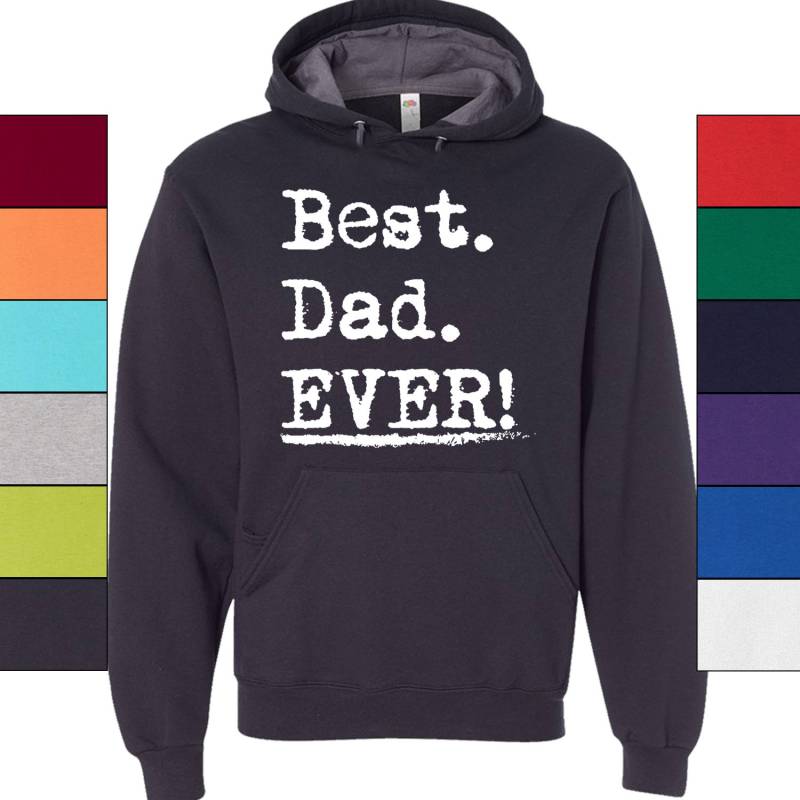 Bester Papa Ever Hoodie Vatertag Geburtstag Männer Unisex Viele Farben Lustige Geschenkidee Kapuzenpullover von CustomApparelHouse