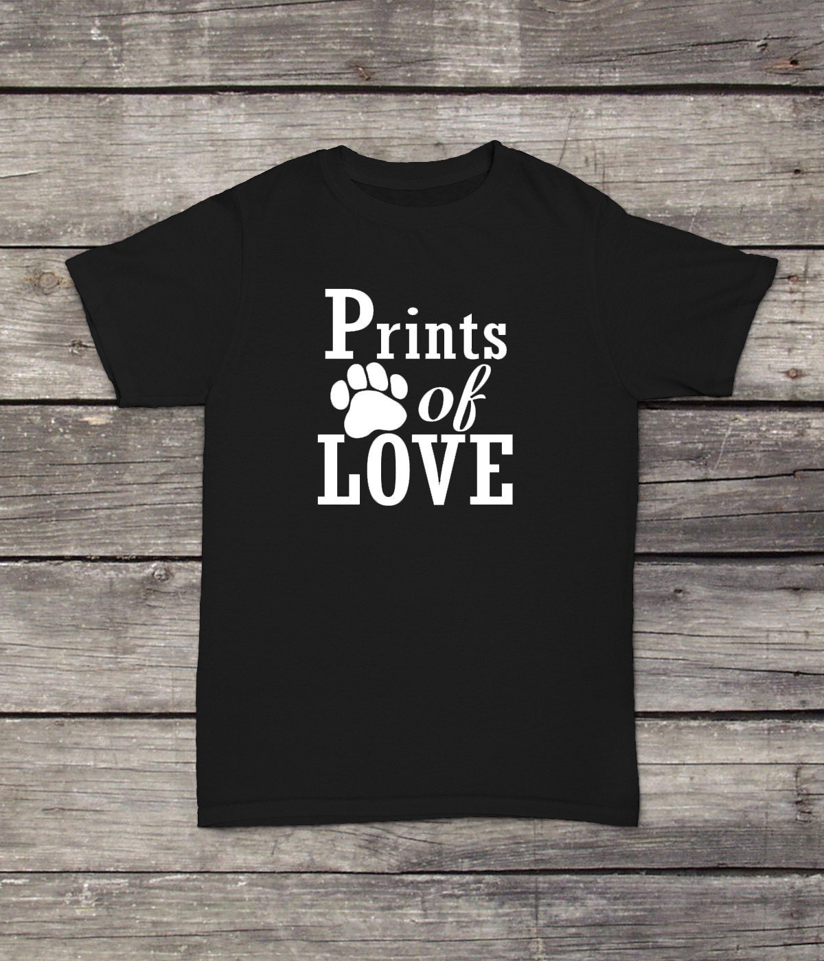 Drucke Der Liebe T-Shirt Hund Pfoten Menschen Design Männer/Frauen Unisex Weiß Schwarz Weiche Baumwolle von CustomApparelHouse