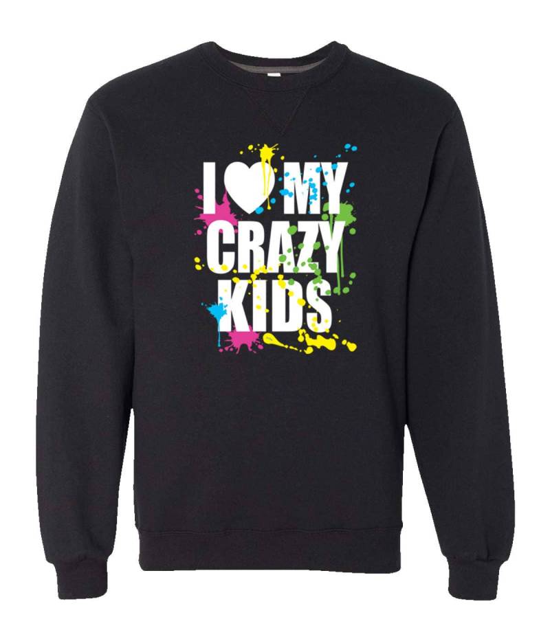 Ich Liebe Mein Verrücktes Kinder-Sweatshirt Mit Rundhalsausschnitt Lustige Frauen-Schwarz-Weiche Baumwolle Rundhals-Sweatshirt Geschenk Für von CustomApparelHouse