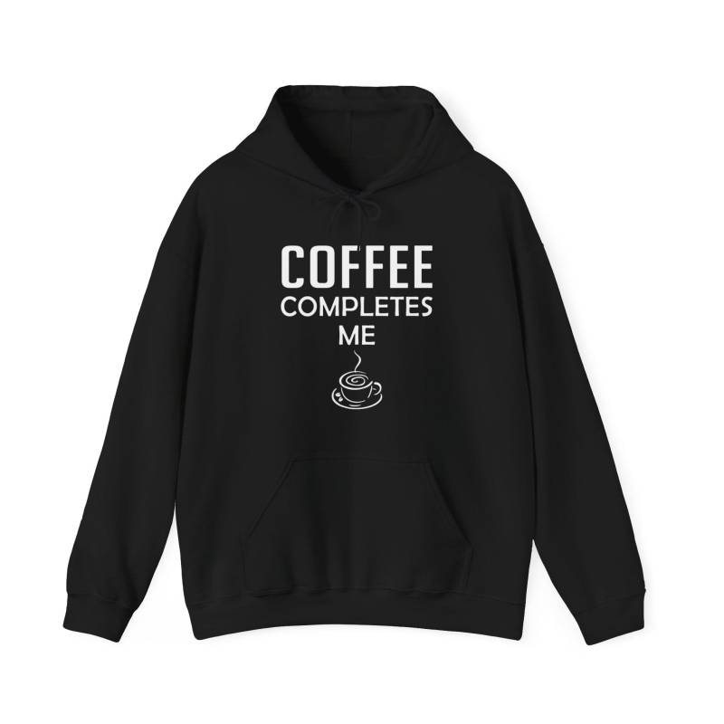 Kaffee Vervollständigt Mich Hoodie Lustiges Sweatshirt Koffein-Süchtiger Geschenk Für Kaffee-Liebhaber-Frauen Niedliches Kaffee-Zitat Gemütlicher von CustomApparelHouse