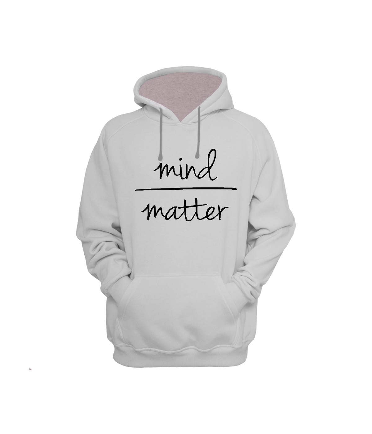 Mind Over Matter Sweatshirt Hoodie Lustiges Design Männer/Frauen Unisex Weiß Weich Baumwolle von CustomApparelHouse