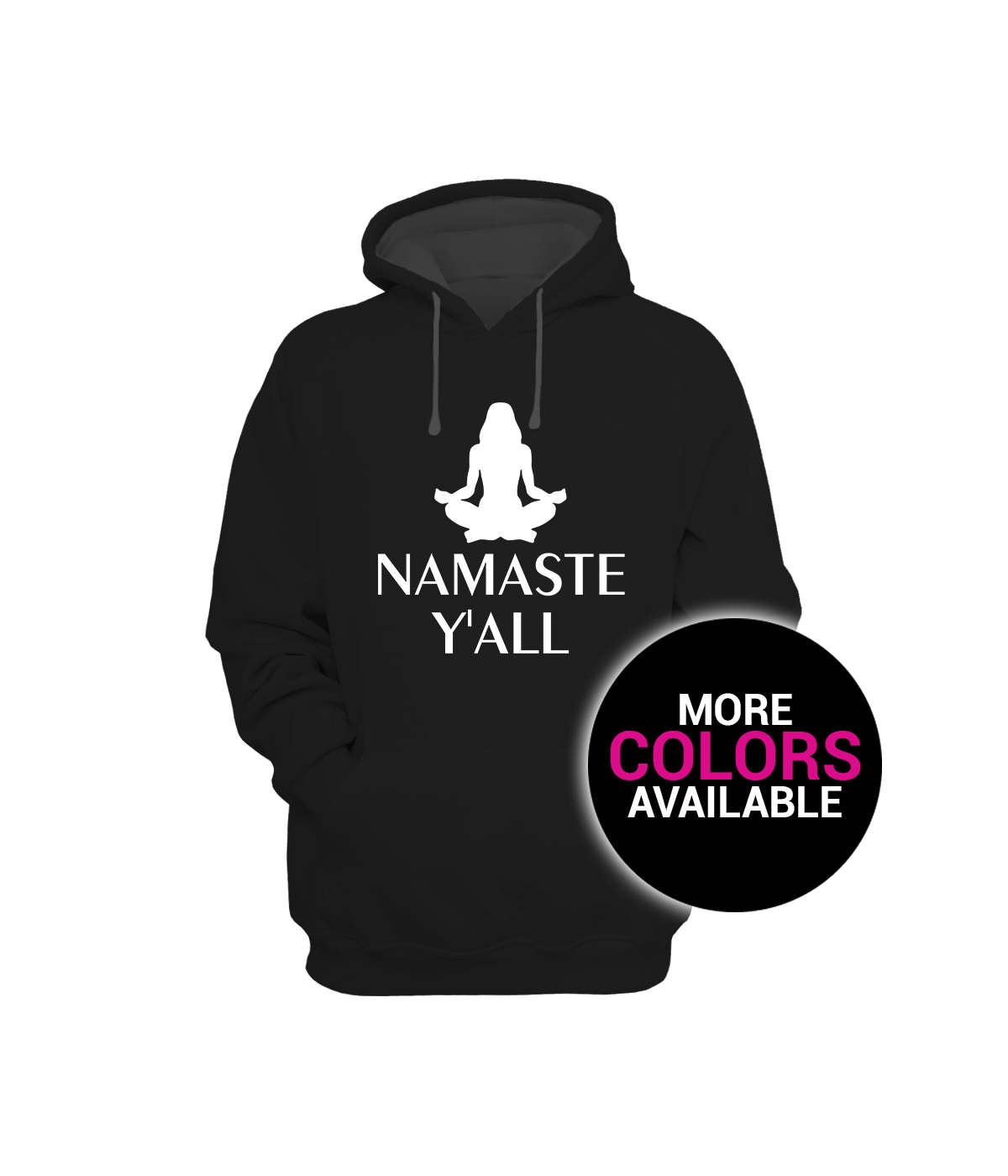 Namaste Yall Sweatshirt Hoodie Workout Yoga Fitness Mama Frauen Weiß Schwarz Weicher Baumwolle/Polyester von CustomApparelHouse