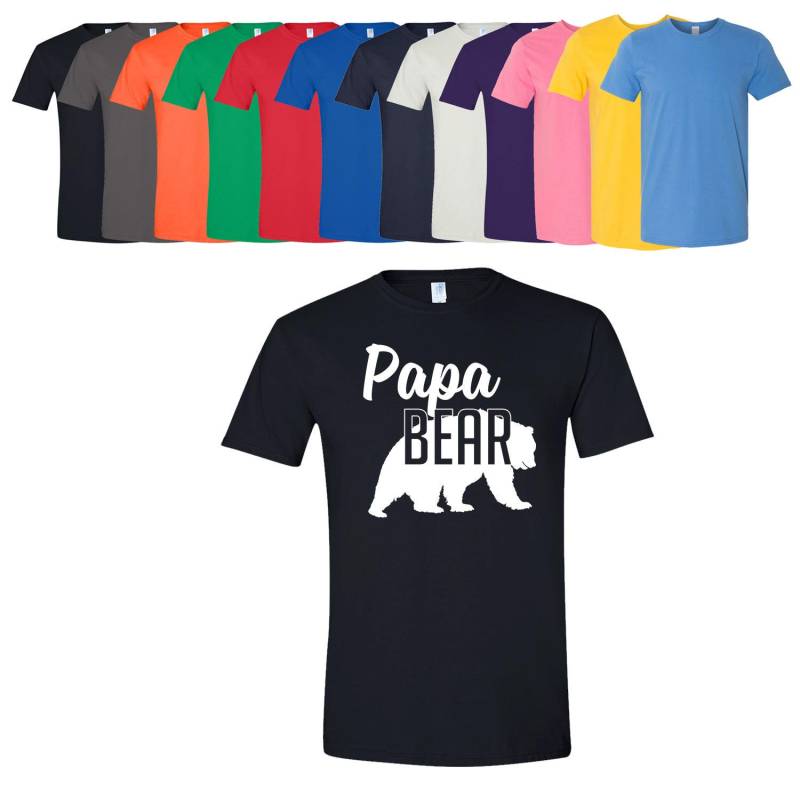 Papa Bär T-Shirt Vatertag Lustiges Design Männer Frauen Unisex Weiß Schwarz Weiche Baumwolle Geschenk Für von CustomApparelHouse