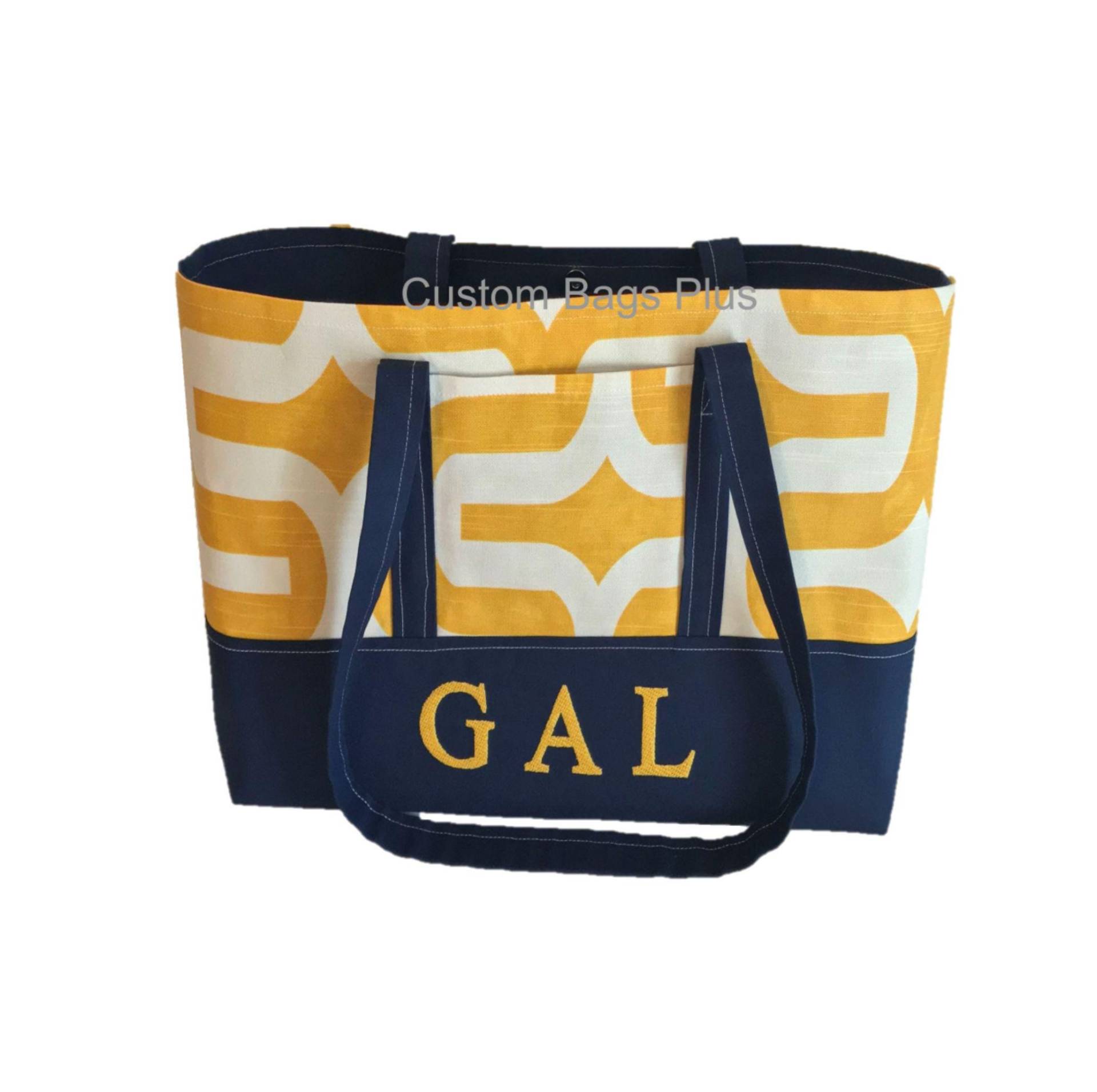 Gestickte Einkaufstasche-6 Innentaschen-Personalisierte Lehrer Einkaufstasche-Monogramm Einkaufstasche-Personalisierte Geschenk Tote-Custom von CustomBagsPlus