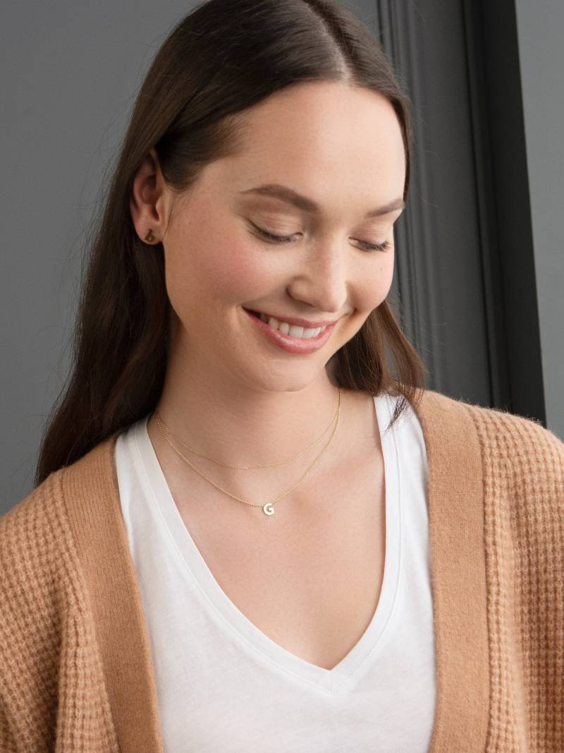 Buchstaben Halskette Personalisierte Geschenk Für Sie Initialen Benutzerdefinierte Alphabet Mom Geschenke Kleine von CustomBrites