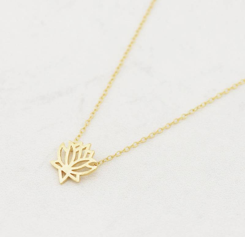 Gold Lotus Halskette, Yoga Blume Mutter Zierliche Boho Valentinstag Gold Lotus Halskette, Yoga Blume Mutter Zierliche Boho Valentinstag von CustomBrites