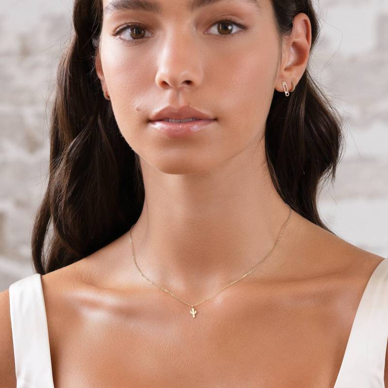 Kleine Kaktus Charme Halskette Geburtstagsgeschenk Für Sie Brautjungfer Geschenk Gold Schmuck Kleine Anhänger von CustomBrites