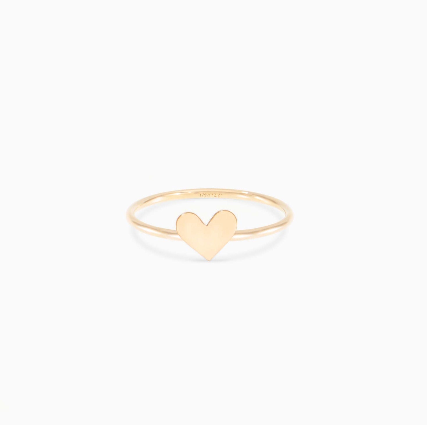 Zierlicher Herz Ring, Personalisierter Ring in Sterling Silber, Gold + Rosegold, Geschenk Für Mama, Schmuck Frauen von CustomBrites