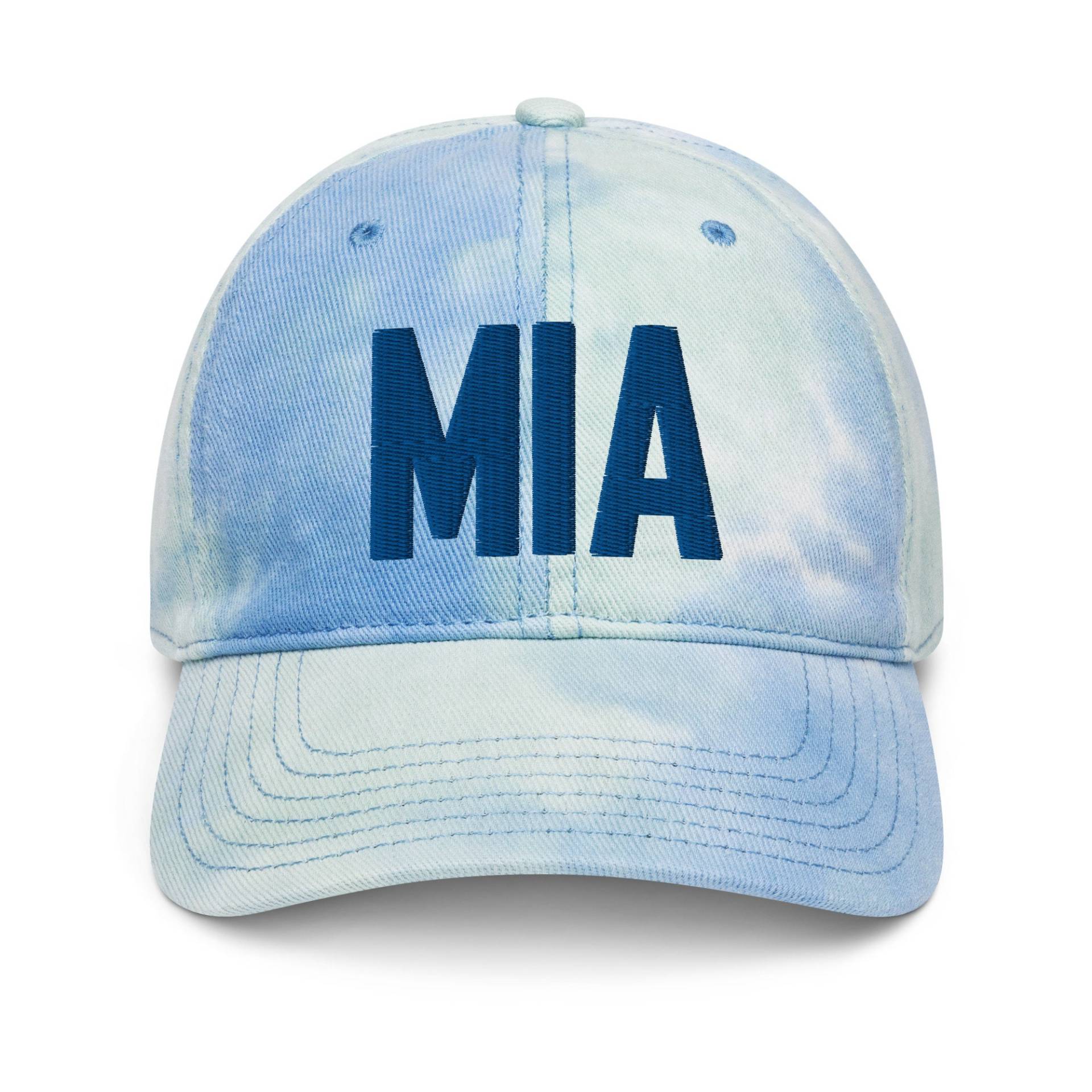 Mia Flughafen Code Hat Pastel Tie Dye Bestickte Mütze Dad University Of Miami Florida Beach Baseball Cap Airbnb Host Geschenk von CustomCoastalCo