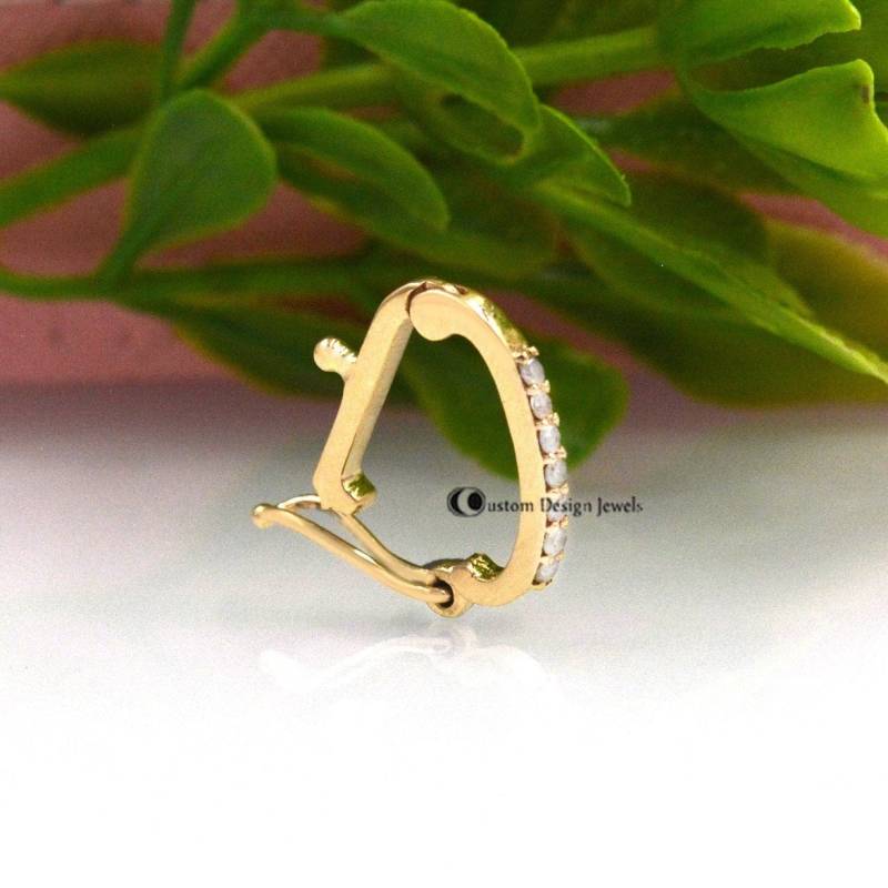 14K Diamant Verschluss, Charm Lock, Solid Gold Diamondenhancer Anhänger Multiple Clip Lock von CustomDesignJewels
