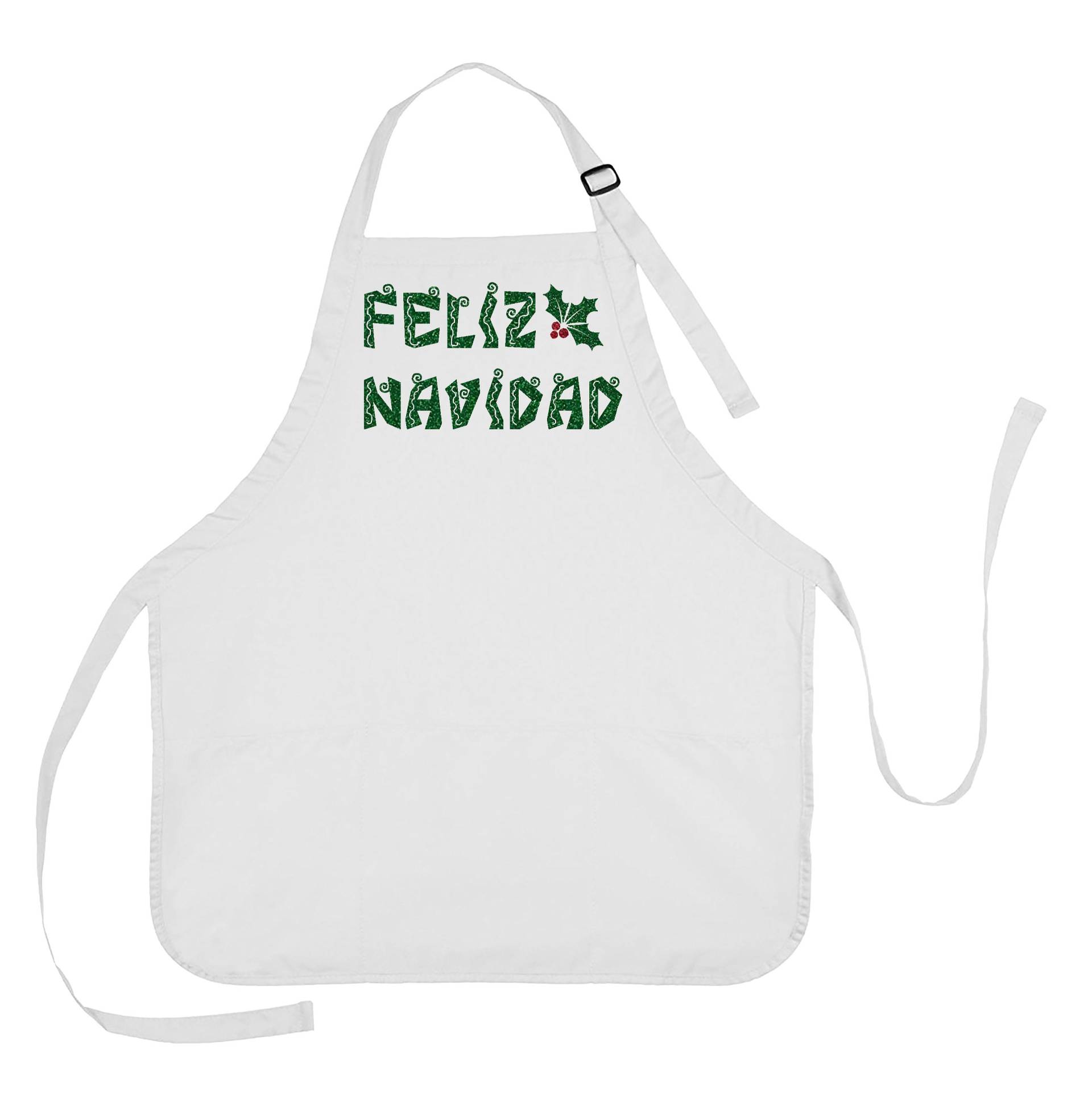 Feliz Navidad Schürze Glitzer Urlaub Backgeschenk von CustomDesignsbyCycam