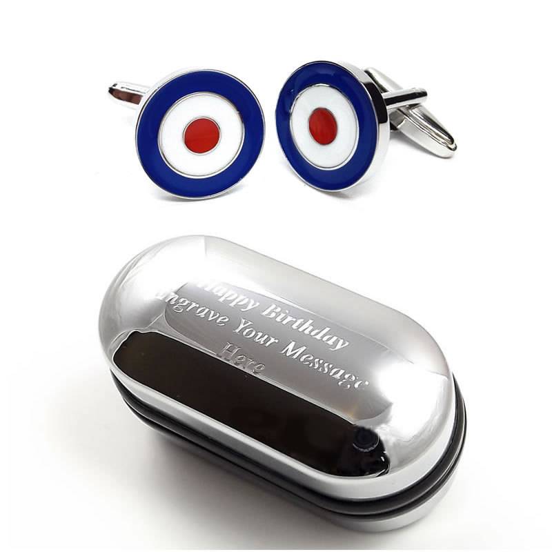 Raf Tarantel Manschettenknöpfe & Geschenkbox Mit Gravur | x2Psn258 - Neuartige Manschettenknöpfe, Originelle Personalisierte Manschettenknopfbox von CustomGiftCoUK