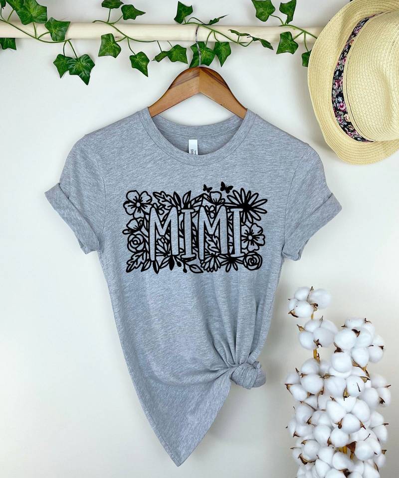 Flower Mimi Shirt, Floral New Birthday Funny Life Mothers Day Shirt For von CustomGiftFairy