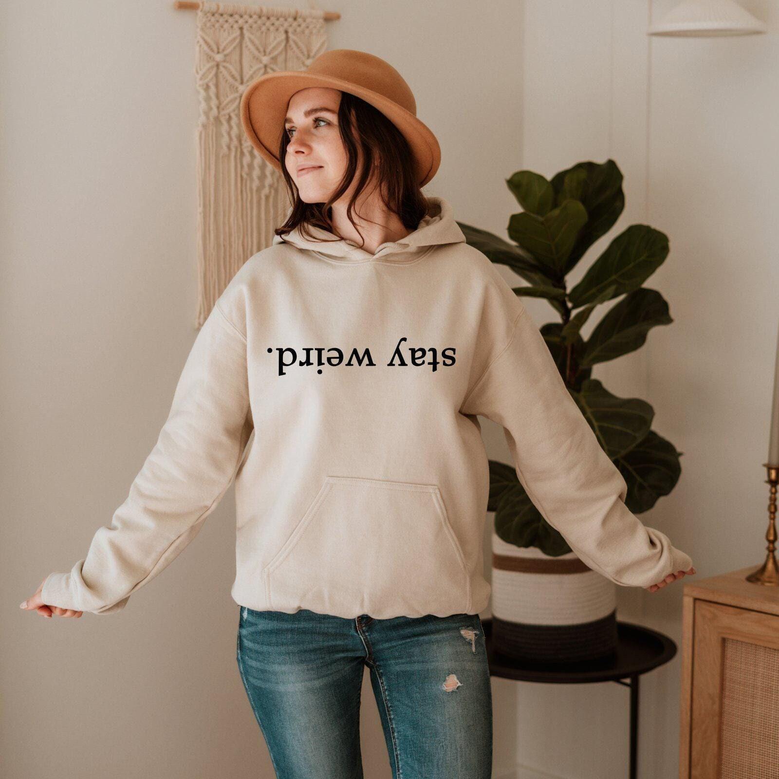 Funny Sarcasm Hoodie, Introvert Socially Awkward Stay Weird Sarcastic Everyday Hoodie von CustomGiftFairy