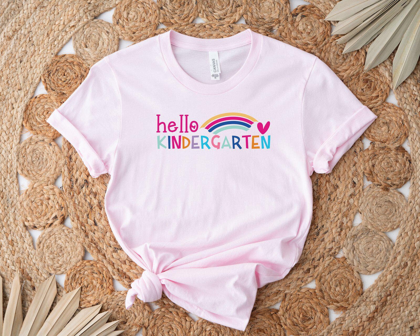 Hello Kindergarten Tshirt, First Day Of Shirt, Back To School Grade Teacher Life, Gift For Hello Kindergarten Tshirt, First Day Of Shirt, Back To School Grade Teacher Life, Gift For von CustomGiftFairy