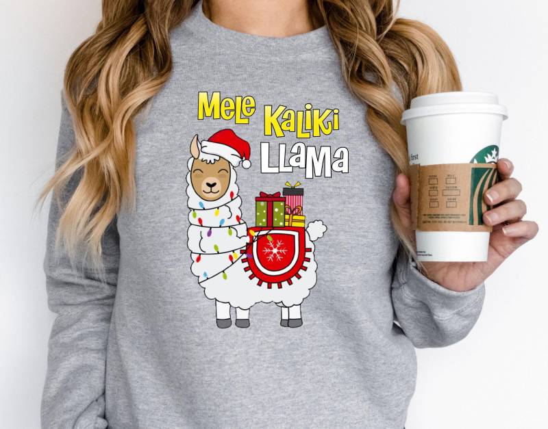 Mele Kaliki Llama Sweatshirt, Christmas Hawaii Animal Lover Hawaiian Xmas Sweatshirt Mele Kaliki Llama Sweatshirt, Christmas Hawaii Animal Lover Hawaiian Xmas Sweatshirt von CustomGiftFairy