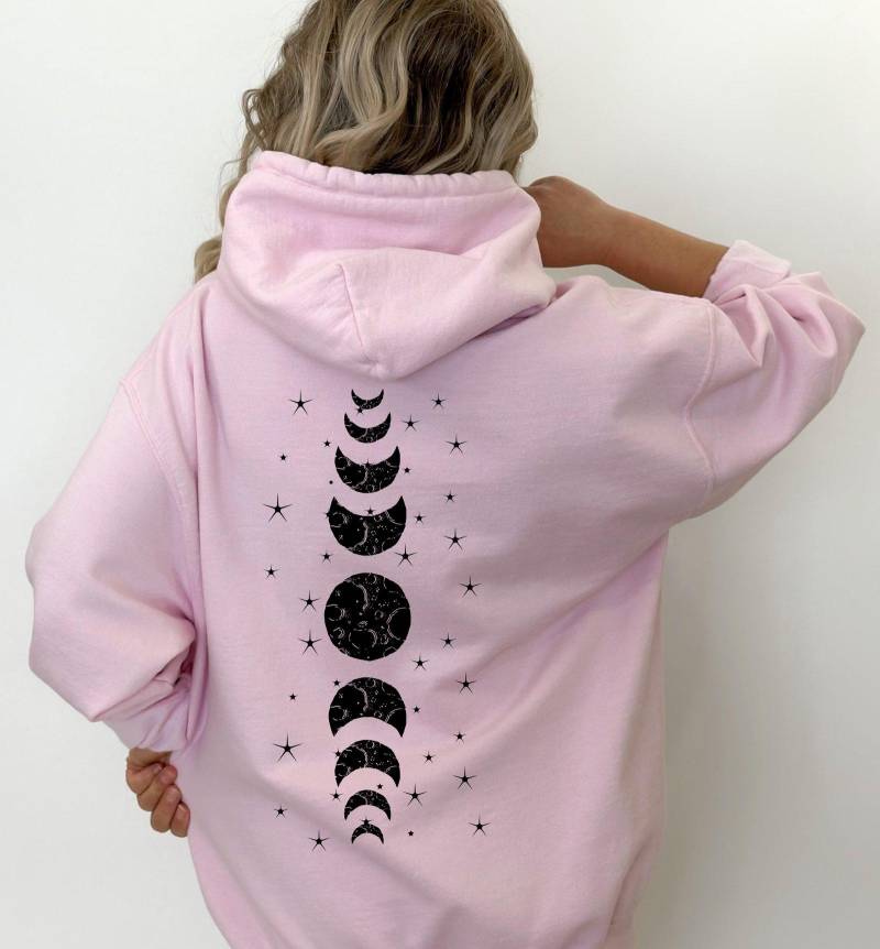 Moon Phase Hoodie, Astrology Celestial Mystical & Sun Boho Astronomy Spiritual Hoodie von CustomGiftFairy
