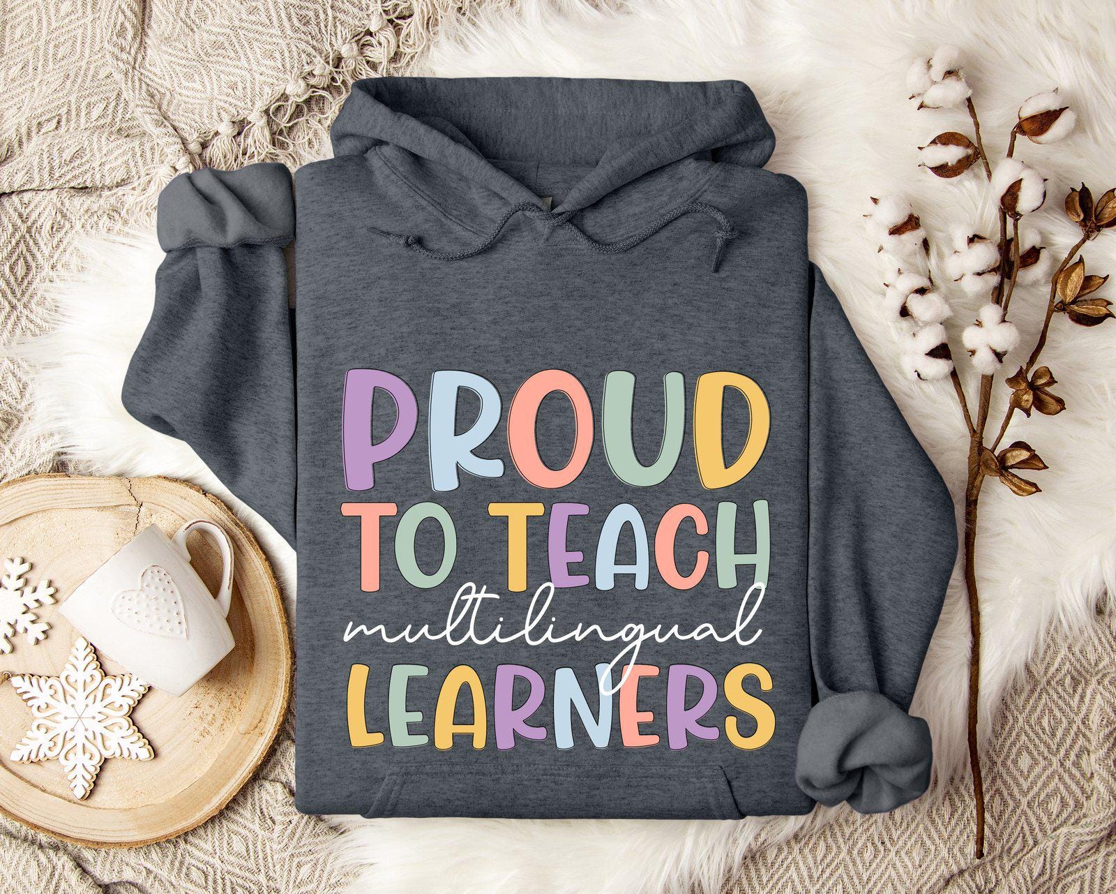 Multilingual Learner Education Hoodie, Teacher Gift English Proud To Teach Hoodie Multilingual Learner Education Hoodie, Teacher Gift English Proud To Teach Hoodie von CustomGiftFairy