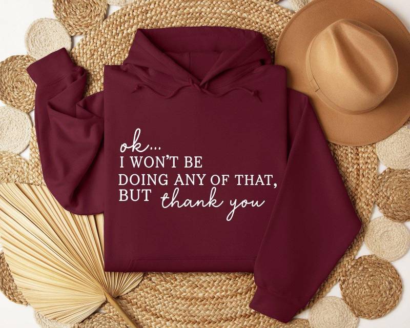 Thank You Hoodie, Schitts Creek Tv Show Themed Funny Quotes Gift For Valentine, David Rose Fun Hoodie Thank You Hoodie, Schitts Creek Tv Show Themed Funny Quotes Gift For Valentine, David Rose Fun Hoodie von CustomGiftFairy