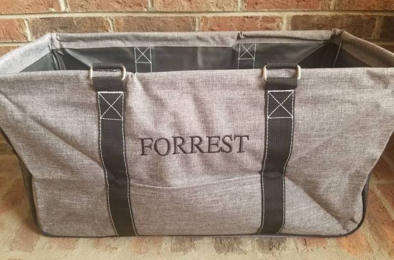 Große Wendetasche/Einkaufstasche - Stone Wash Grau Personalisiert/Mit Monogramm Große Wendetasche/Einkaufstasche - Stone Wash Grau Personalisiert/Mit Monogramm von CustomHorseandHound