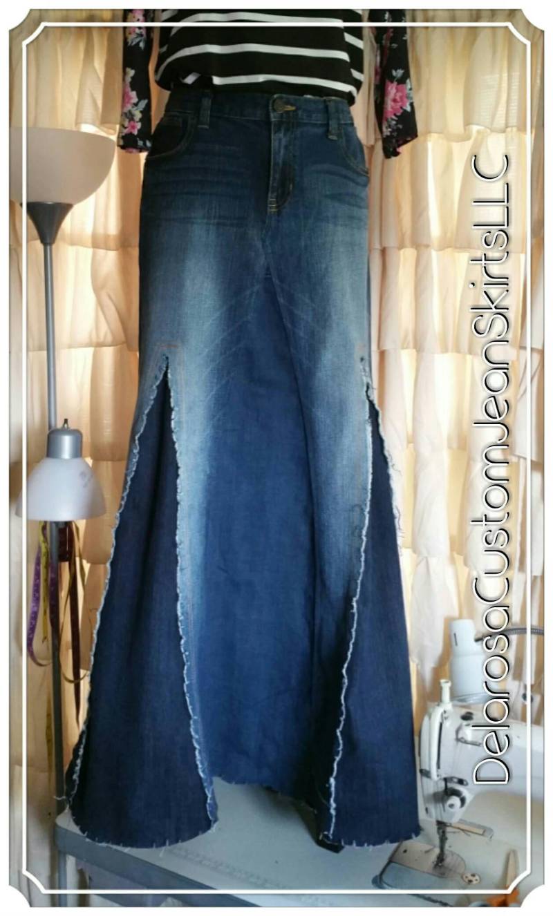 Delarosa Rad Rhonda Jeansrock Ihre Größe Anpassen von CustomJeanSkirts