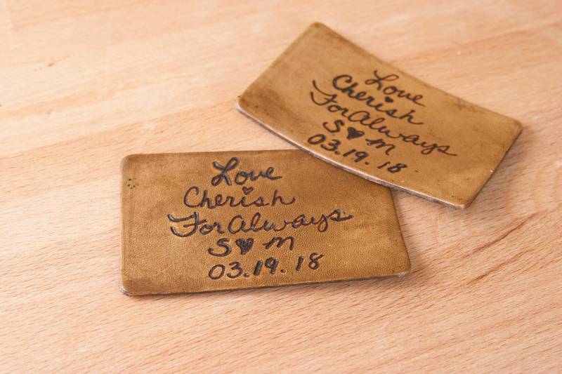 Personalisierte Leder Geldbörse Einsatz - Handschrift Andenken, Jubiläumsgeschenk von CustomLeatherGifts