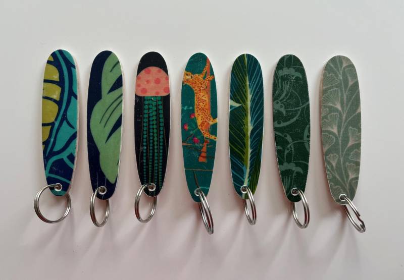 Surf Key Ring, Surfboard Schlüsselanhänger, Longboard Mini Anhänger, Surfbrett Anhänger Für Schlüssel von CustomMadeKiel