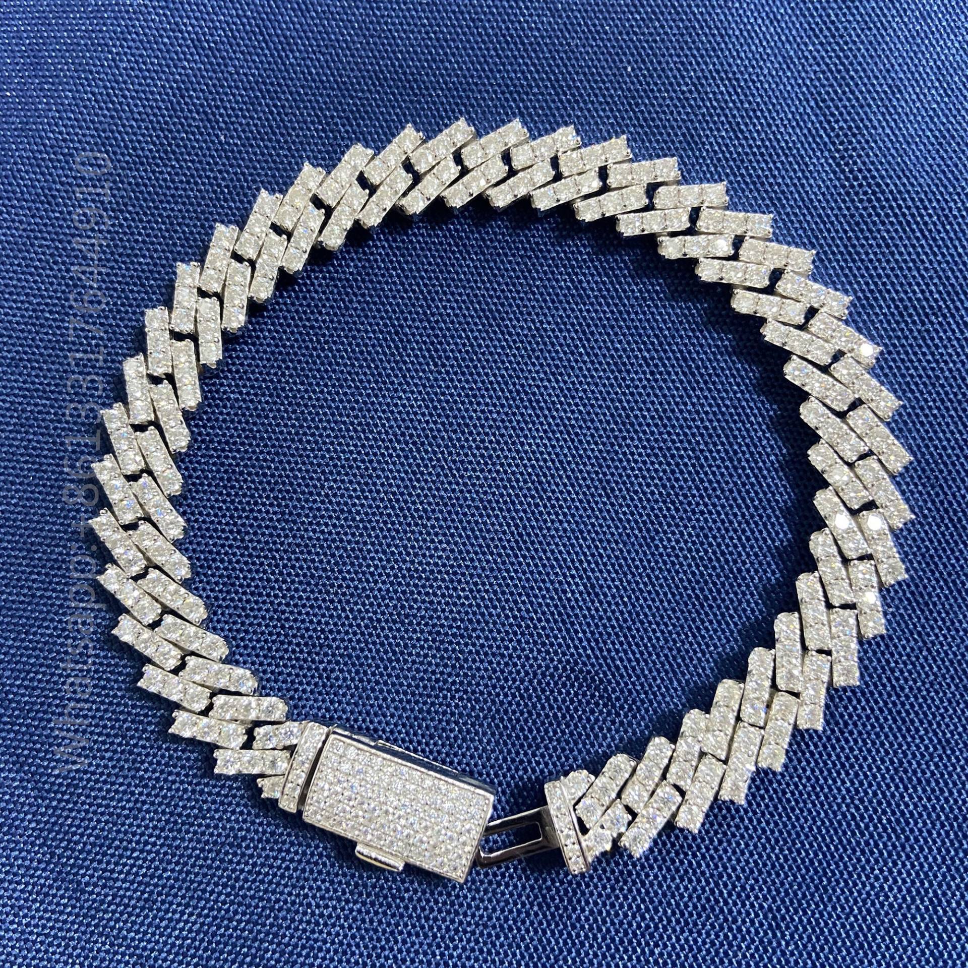 8mm Cuban Link Diamant Armband Echt Vvs Gra Zertifizierte Lab Diamanten - Büste Nach Unten Höchste Qualität von CustomMasterJewelers