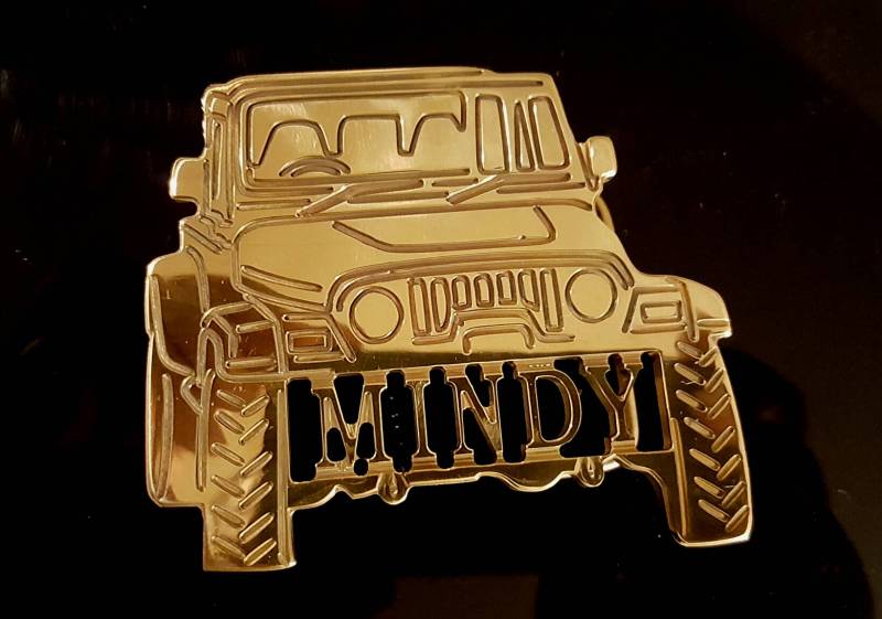 Jeep Wrangler Benutzerdefinierte Name Gürtelschnalle Ihr Personalisierte Poliert Messing, Rose Gold Oder Chrom von CustomNameBelts
