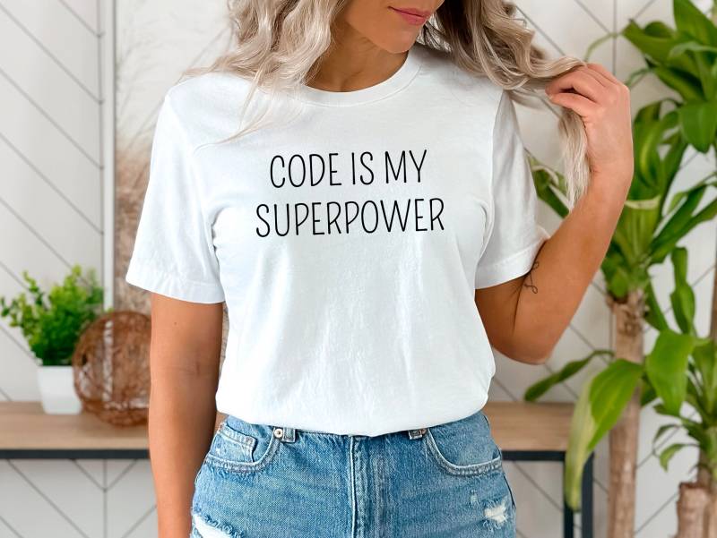 Code Ist Mein Superpower Shirt Lustiges Programmier-Liebhaber-Geschenk Computer T-Shirt Netz-Shirt von CustomTShirtArtistry