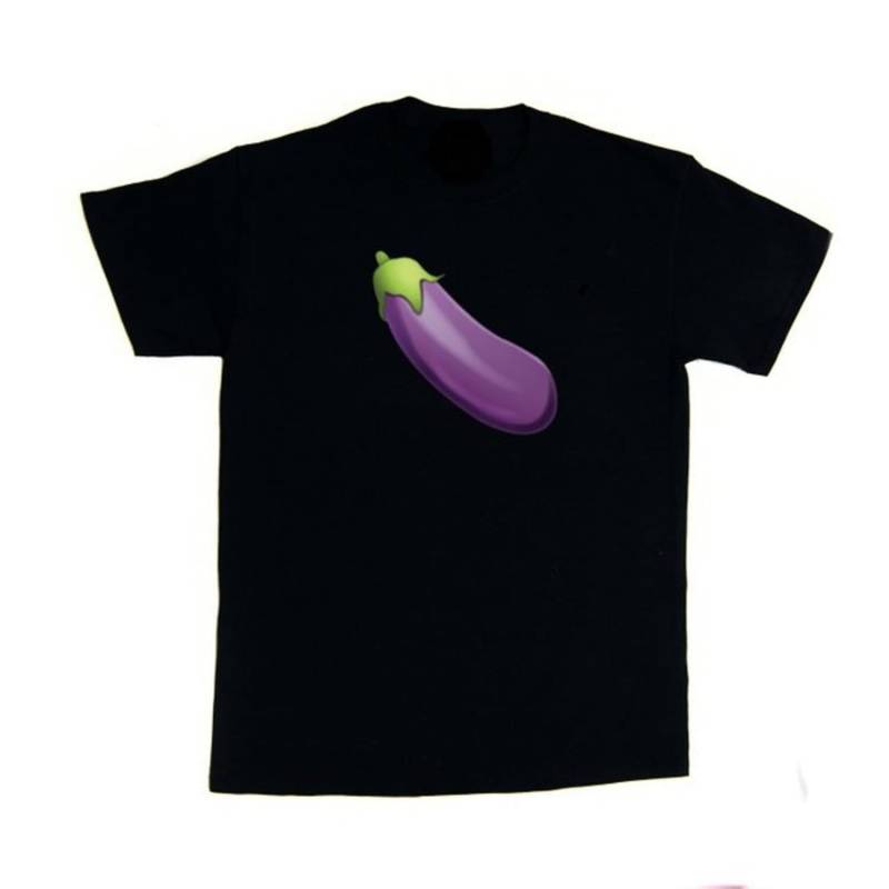 Aubergine Emoji T-Shirt, Unisex von CustomTeesArt