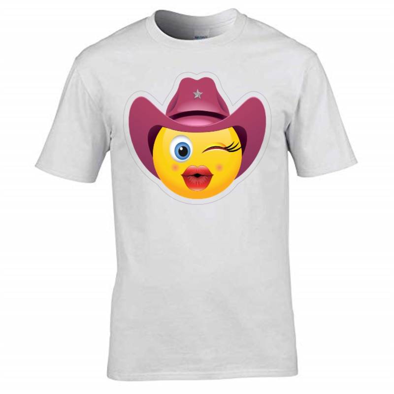 Emoji T-Shirt, Cowgirl Smiley Emoticons, Unisex T-Shirt | Beste Qualität T-Shirts Auf Etsy von CustomTeesArt