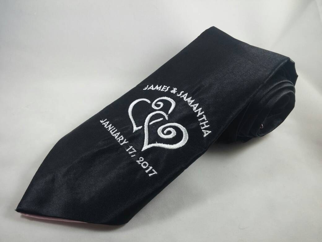 Hochzeit-Andenken Krawatte Hochzeit-Andenken Krawatte von CustomTiesPlus
