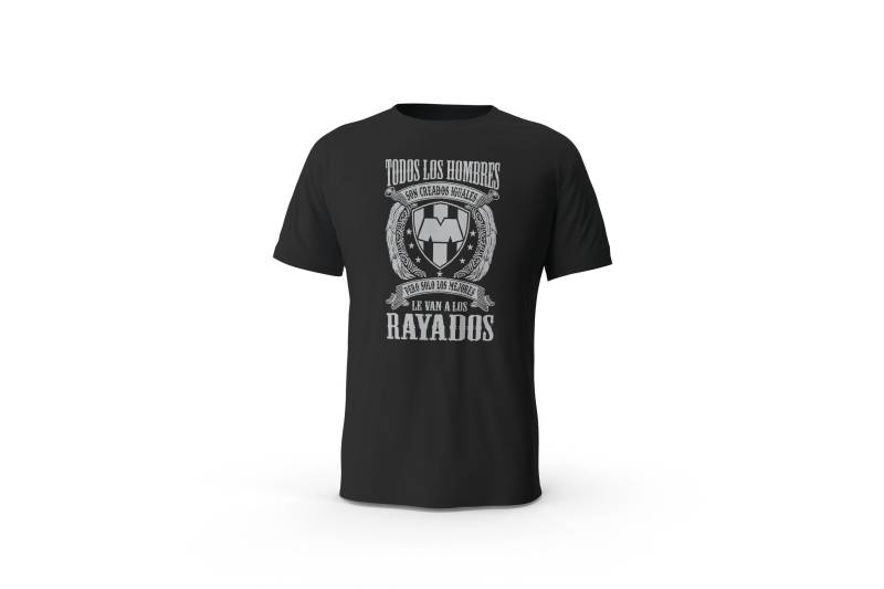 Solo Los Mejores Le Van Ein Rayados Monterrey Schwarzes T-Shirt Tshirt Playera Solo Los Mejores Le Van Ein Rayados Monterrey Schwarzes T-Shirt Tshirt Playera von CustomVinylDecals777