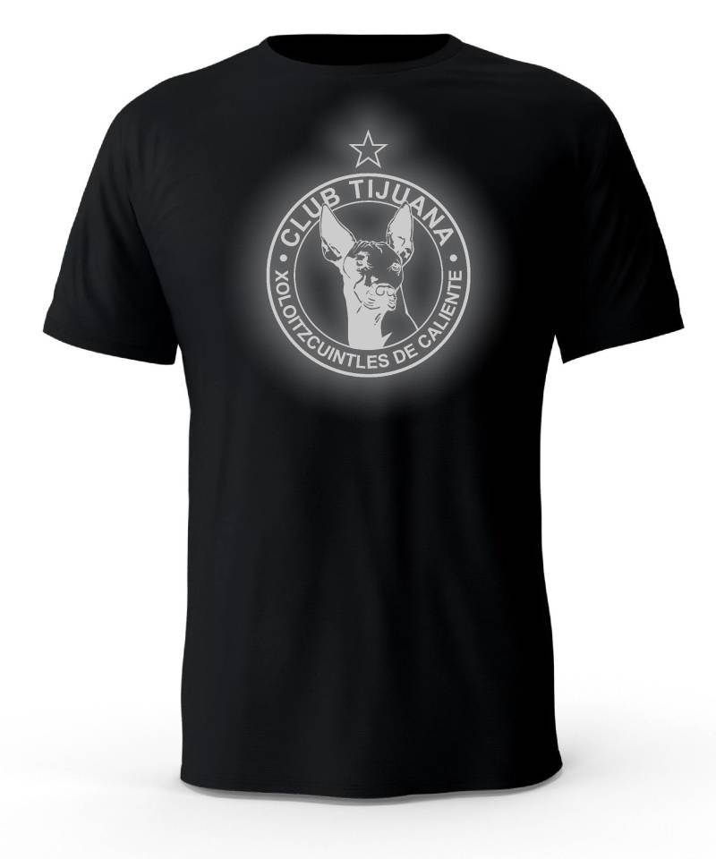 xolos Tijuana Futbol Mexiko Schwarz Reflektierende Logo T-Shirt Playera von CustomVinylDecals777