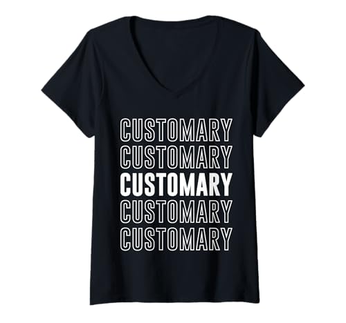 Damen Gewöhnlich T-Shirt mit V-Ausschnitt Damen Gewöhnlich T-Shirt mit V-Ausschnitt von Customary Apparel